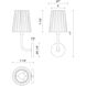Alora Mood Plisse 1 Light 7 inch Aged Gold Bath Vanity Light Wall Light