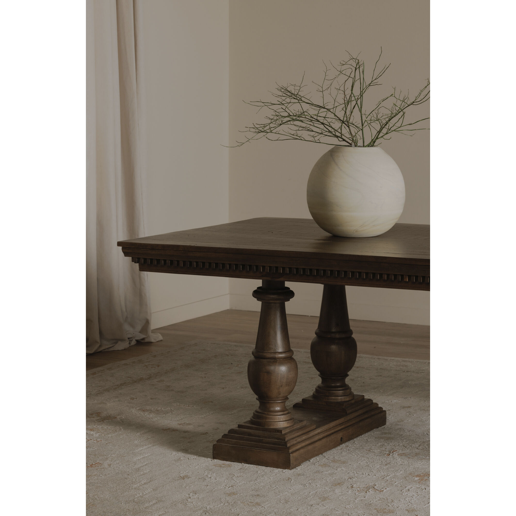 Everson 110 X 43 inch Dark Brown Dining Table