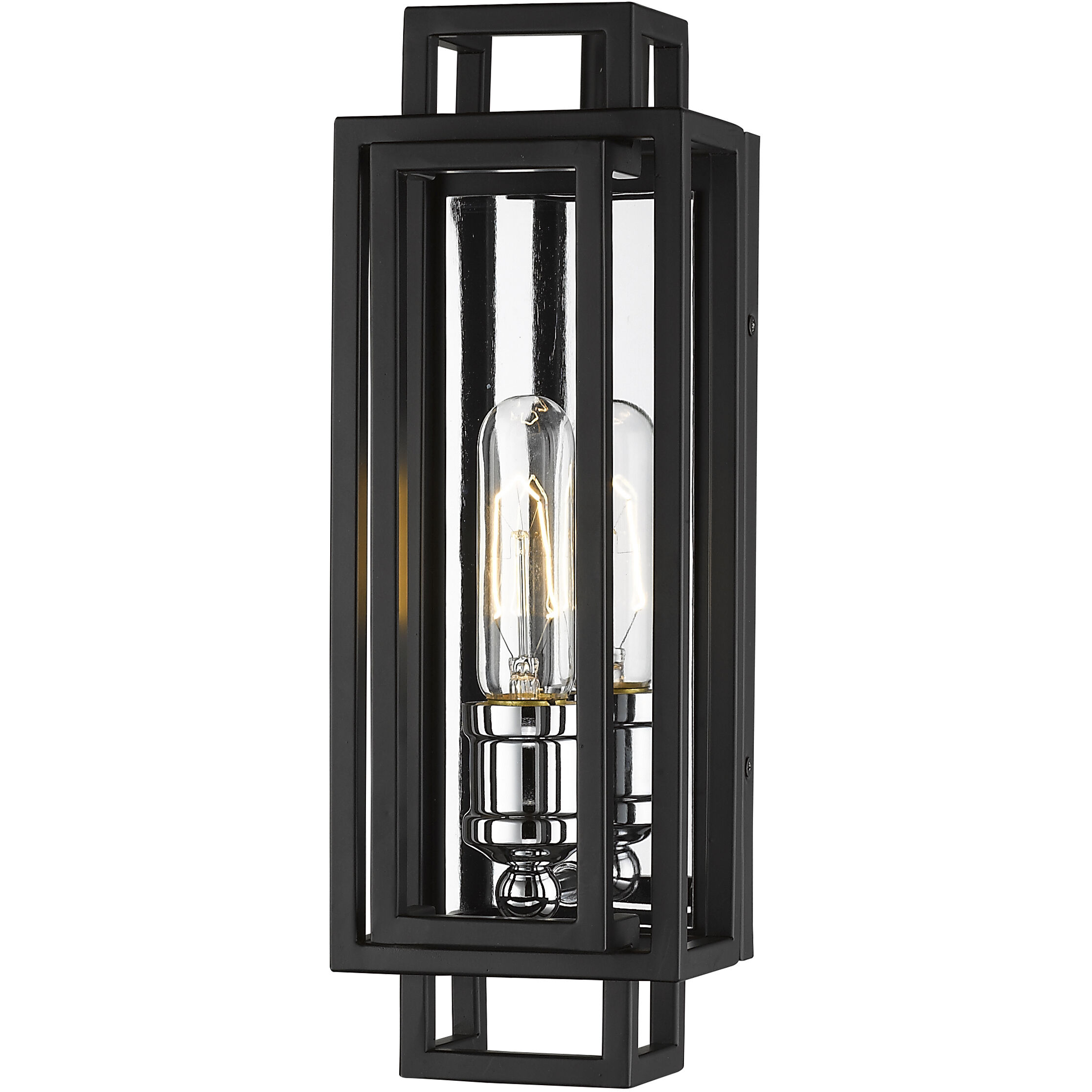 Titania 1 Light 4.75 inch Black and Chrome Wall Sconce Wall Light