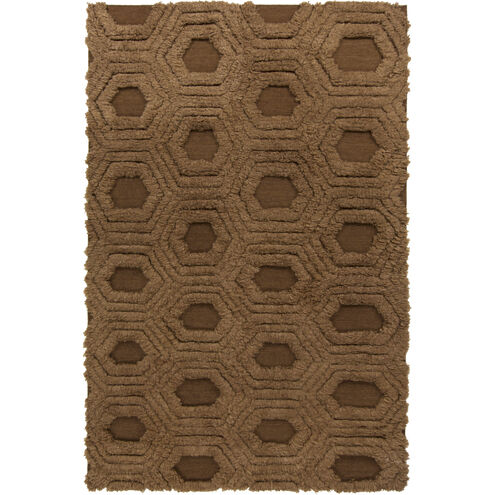 Kabru 132 X 96 inch Dark Brown Rug