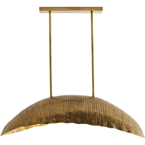 Ozark 4 Light 41 inch Vintage Brass Pendant Ceiling Light