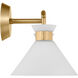 Drew & Jonathan Belcarra 2 Light 17.25 inch Satin Brass Wall Bath Fixture Wall Light