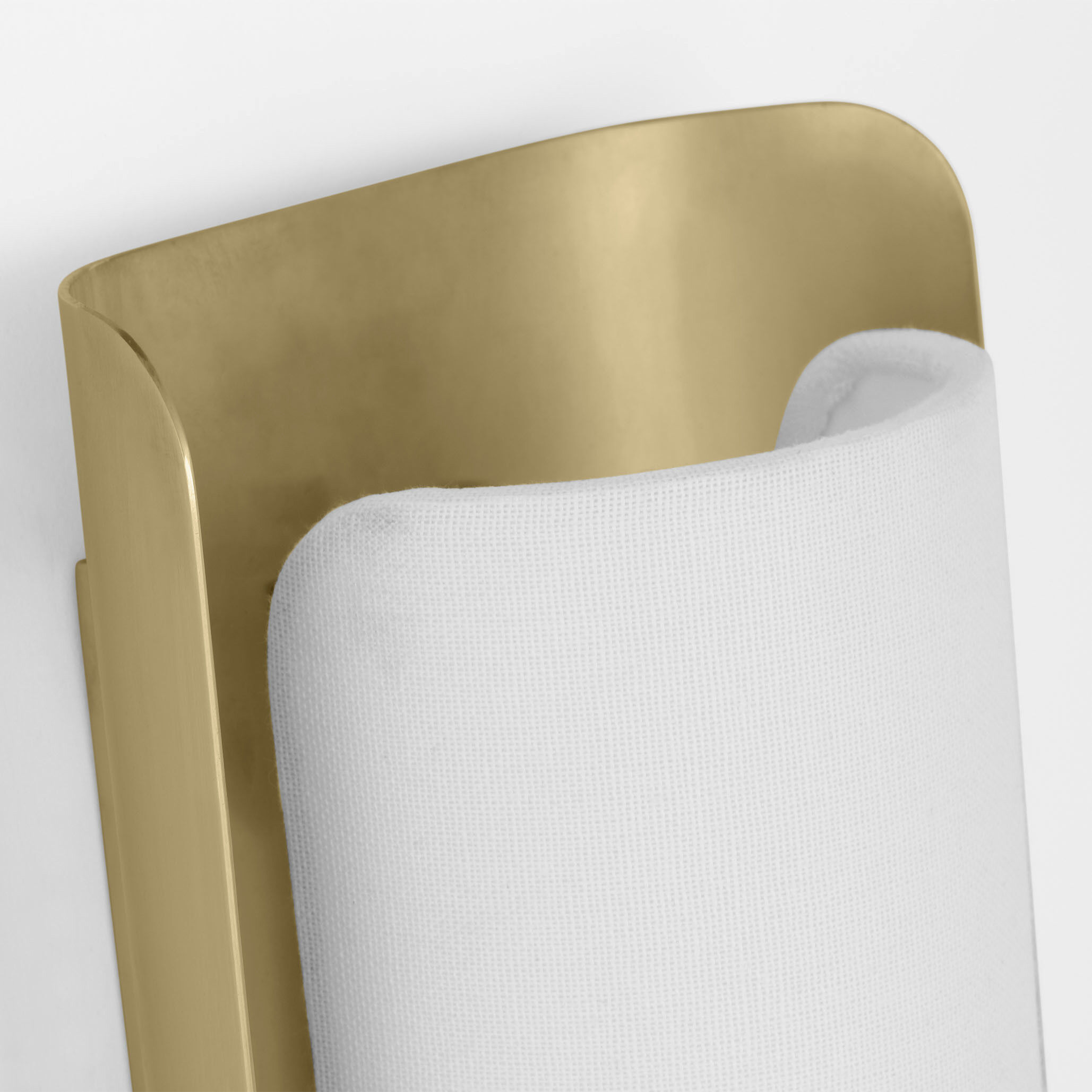 Windsor Smith Penumbra LED 6 inch Hand-Rubbed Antique Brass and Linen Sconce Wall Light