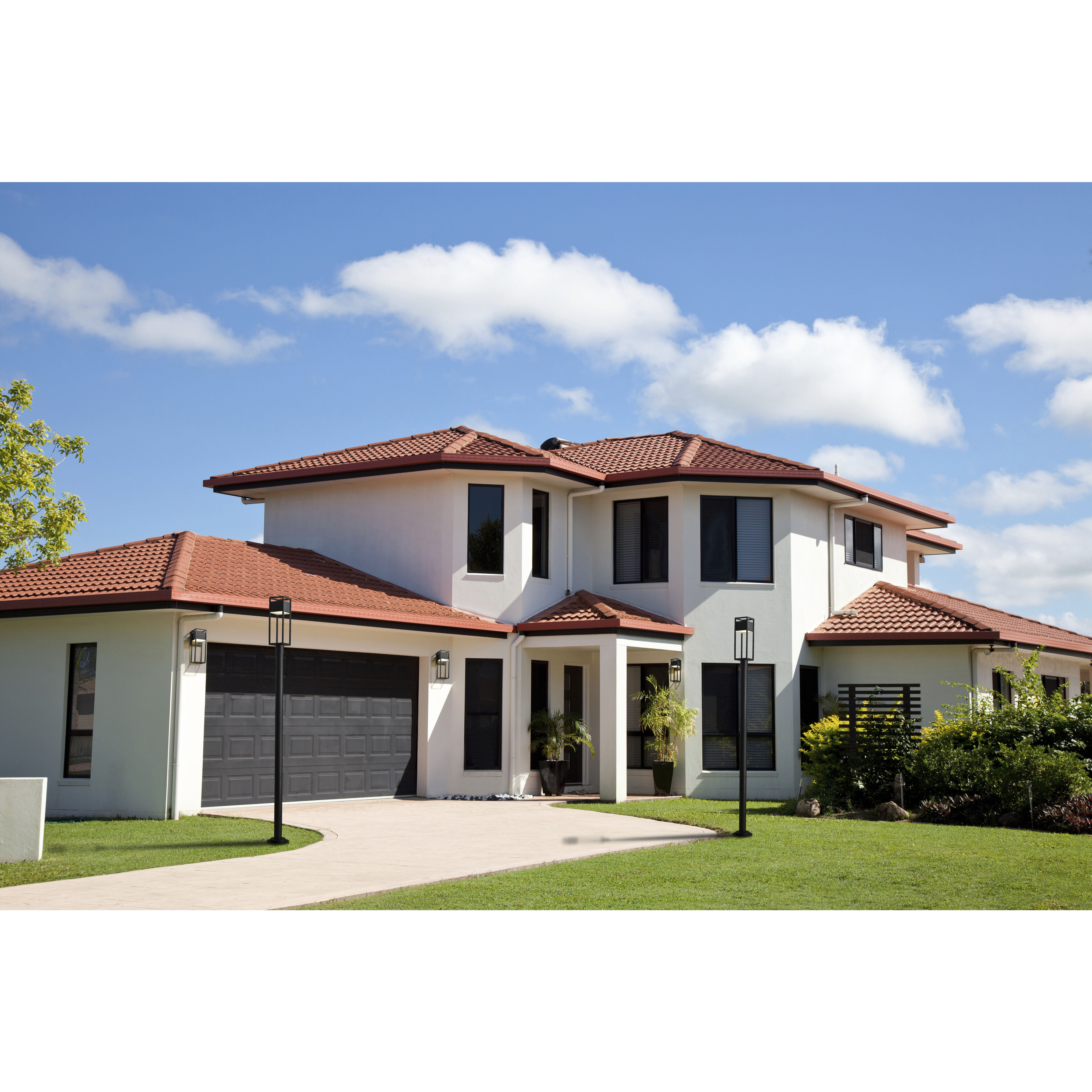 Barwick LED 95 inch Black Outdoor Post Mounted Fixture