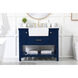 Clement 42 X 22 X 34 inch Blue Bathroom Vanity Cabinet