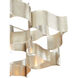 Grand Lotus 1 Light 20.25 inch Contemporary Silver Leaf Pendant Ceiling Light, Small, Semi-Flush Convertible