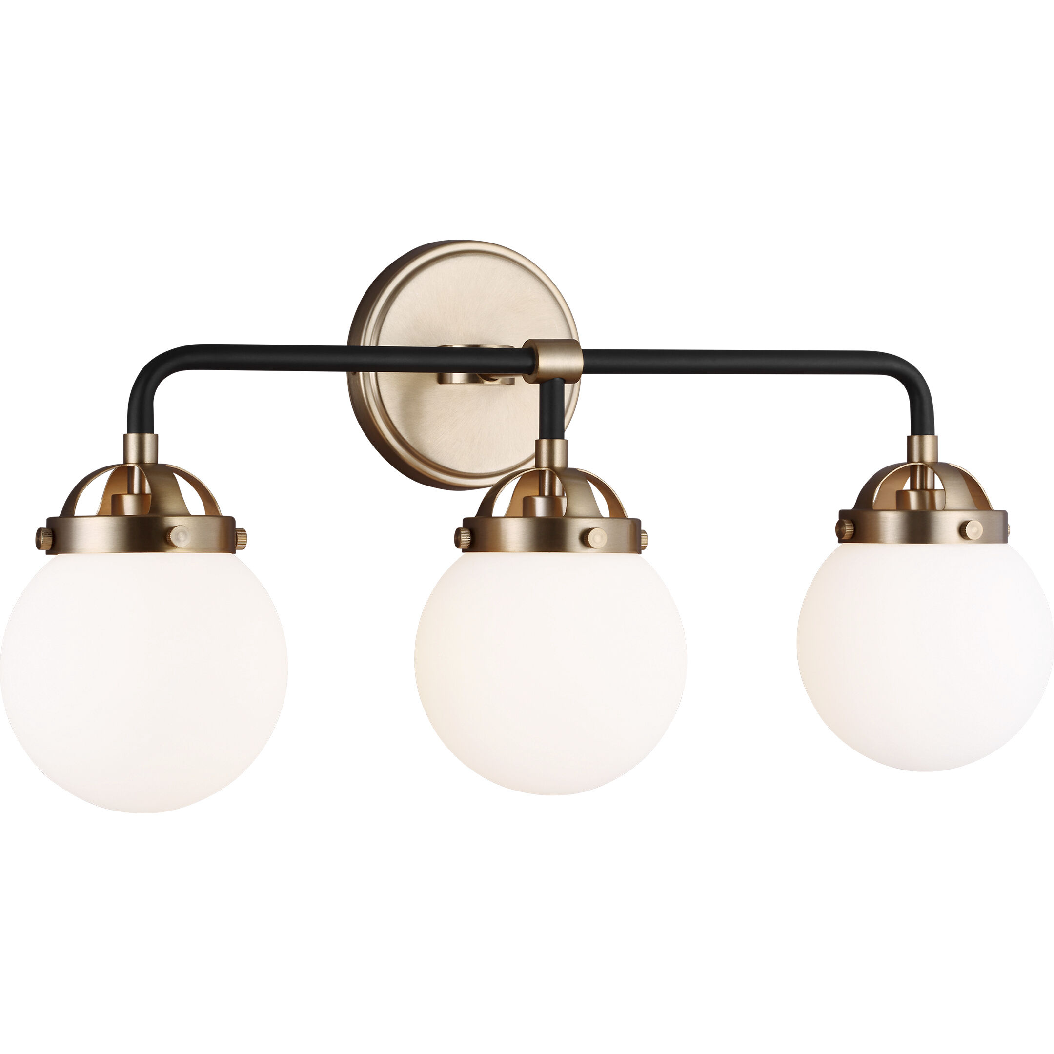 Ian K. Fowler Cafe Wall Bath Fixture Wall Light in Satin Brass