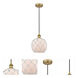 Edison Farmhouse Rope LED 8 inch Brushed Brass Mini Pendant Ceiling Light