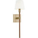 Katie 1 Light Time Worn Brass / Saddle Leather Wall Sconce Wall Light 