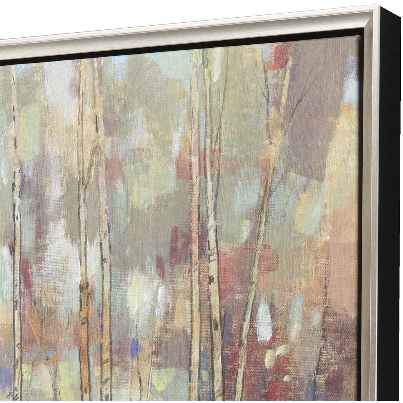 Kaleidoscopic Forest Multi and Brown and Purple and Orange Canvas