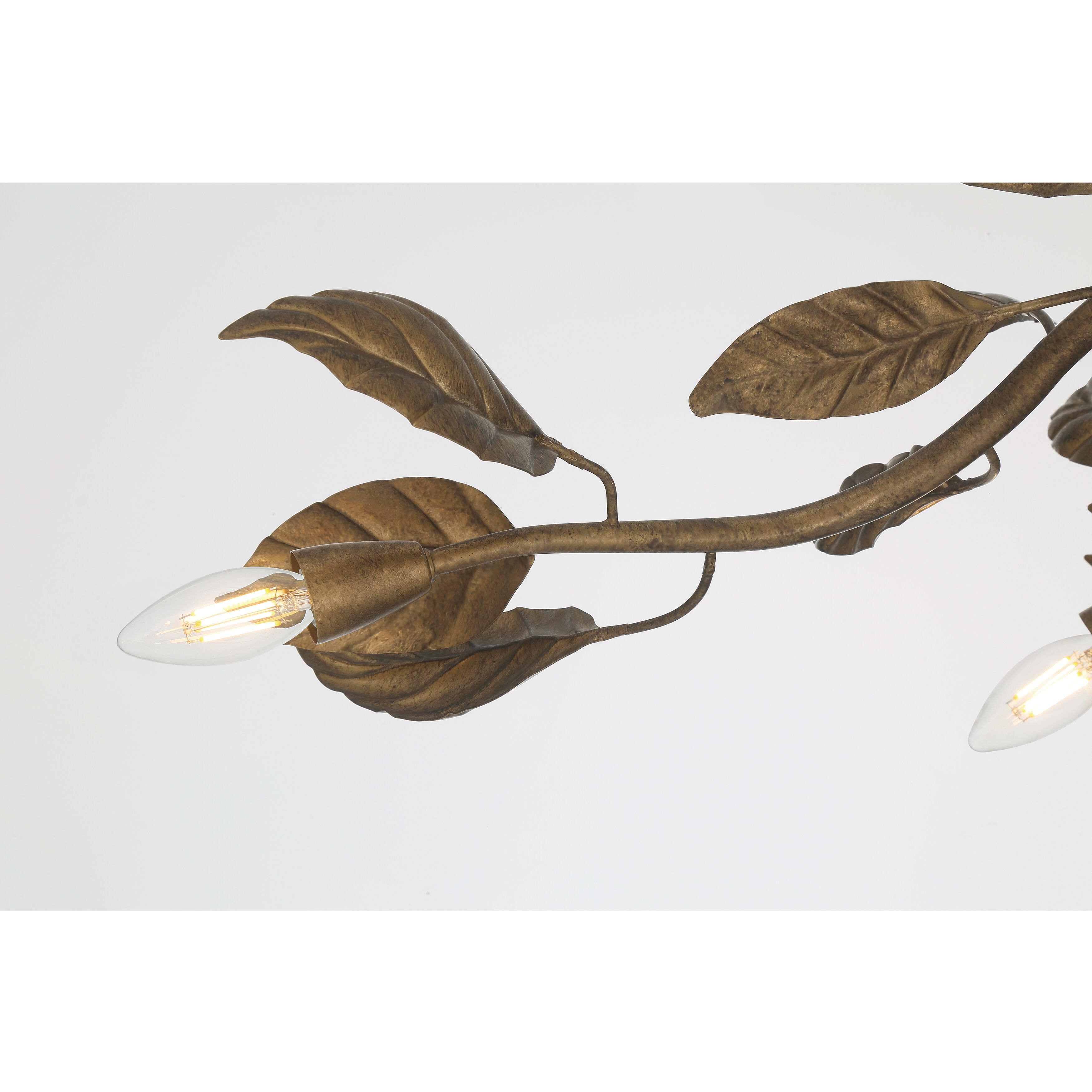 Seraphine 11 Light 60 inch Weathered Gold Linear Chandelier Ceiling Light