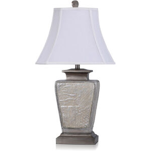 Asher 29 inch 150.00 watt Cream and Gold and Silver Table Lamp Portable Light