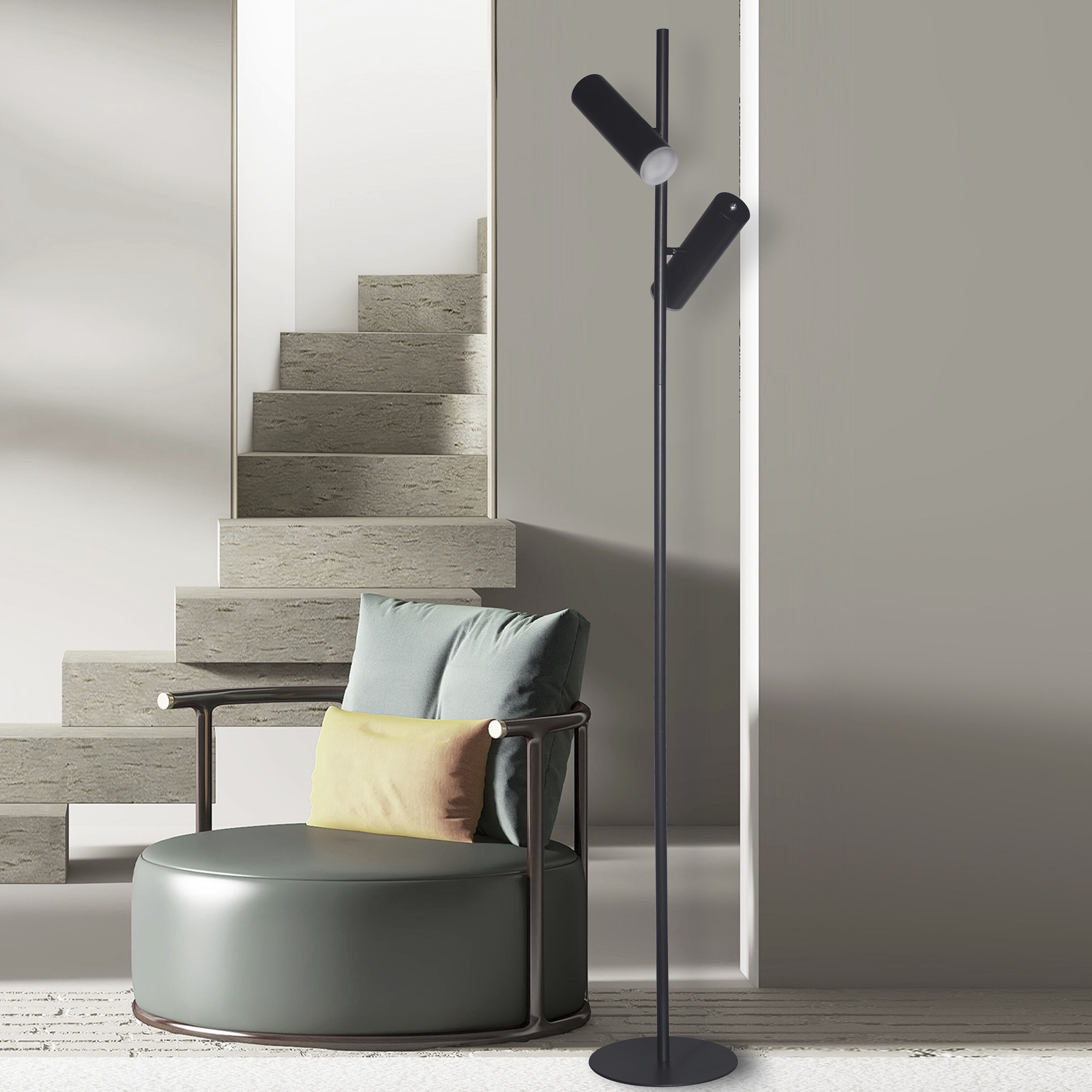 Constance 62.25 inch 6.00 watt Matte Black Task Floor Lamp Portable Light