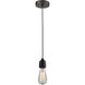 Winchester Bare Bulb 1 Light 2 inch Oil Rubbed Bronze Mini Pendant Ceiling Light in Zebra, Winchester
