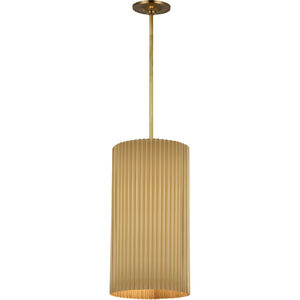 Marie Flanigan Rivers LED 11 inch Soft Brass Fluted Pendant Ceiling Light, Medium