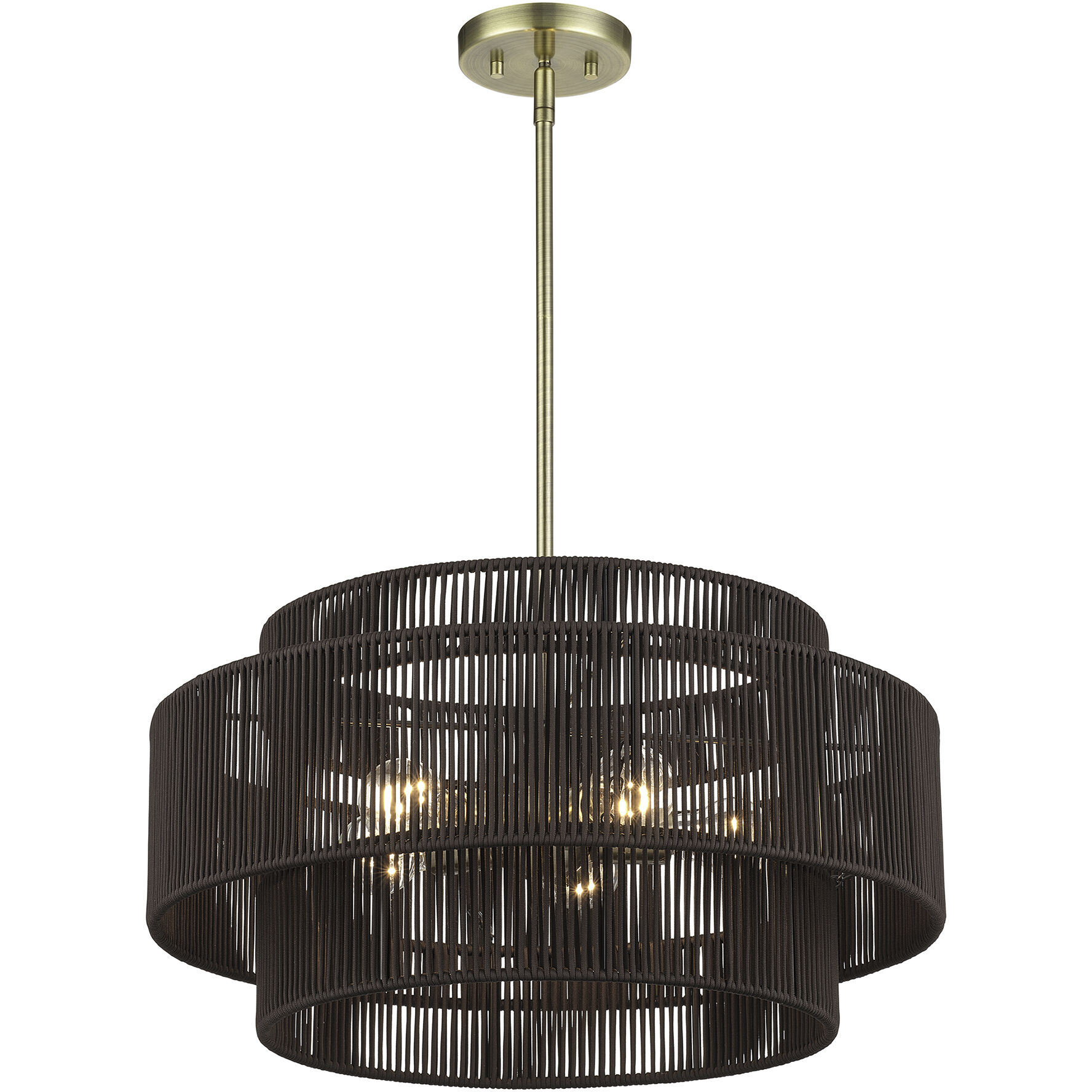 Acordia 5 Light 22 inch Antique Brass Pendant Chandelier Ceiling Light