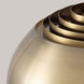Half Dome 92 inch 14 watt Weathered Brass Arc Floor Lamp Portable Light in Weathered Brass Steel