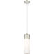 Downtown Urban Bolivar 1 Light 4.75 inch Satin Nickel Pendant Ceiling Light in White