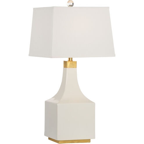 Wildwood 33 inch 100 watt Snow Glaze/Antique Gold Leaf Table Lamp Portable Light