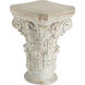 Roman 24.4 X 16.1 inch White and Gold Pedestal