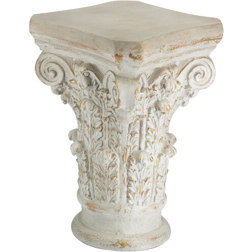Roman 24.4 X 16.1 inch White and Gold Pedestal