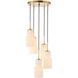 Vanier 5 Light 14 inch Warm Brass Pendant Ceiling Light