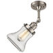 Franklin Restoration Bellmont 1 Light 6 inch Brushed Satin Nickel Semi-Flush Mount Ceiling Light in Clear Glass, Franklin Restoration