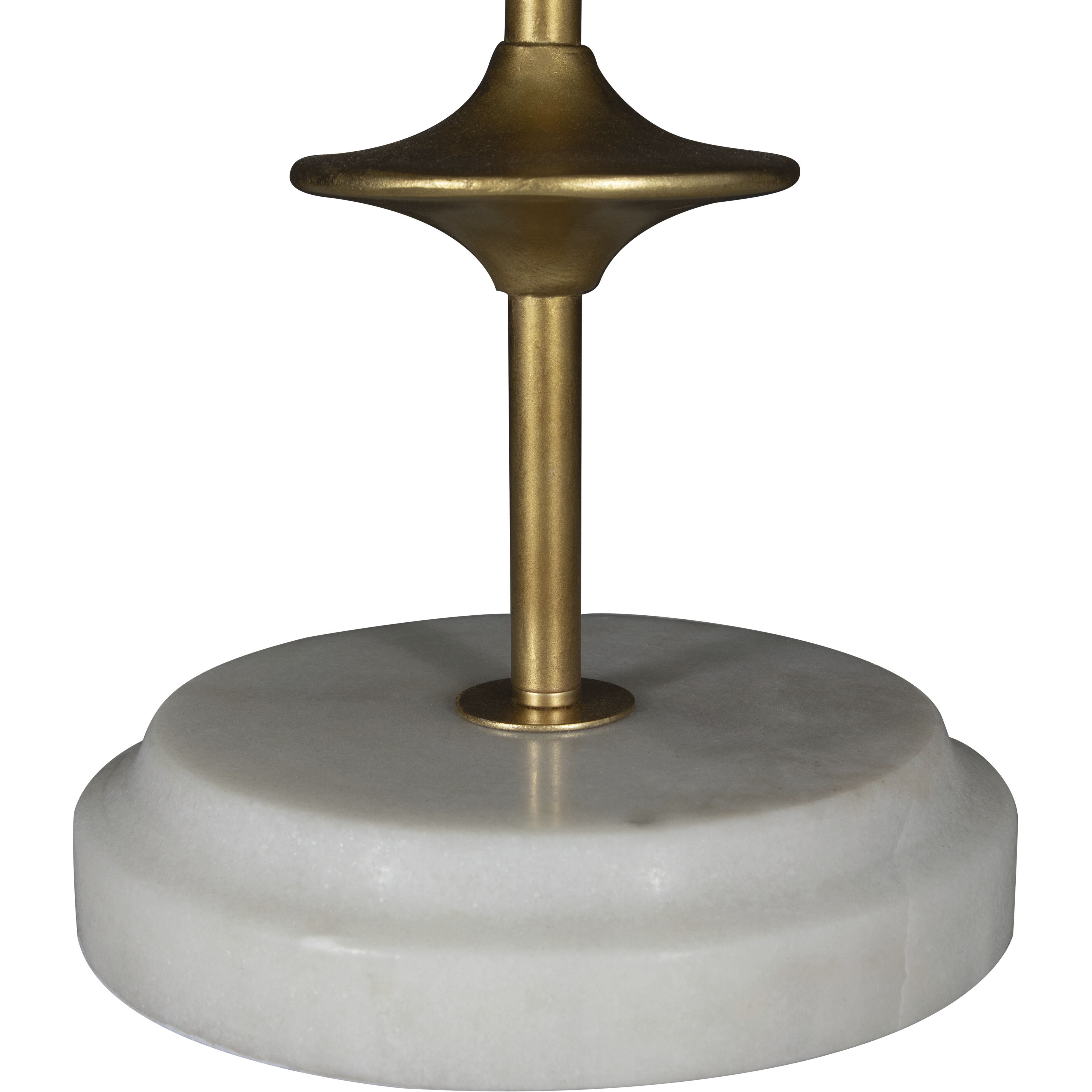Avery 70.75 inch Aged Brass and Beige Linen with Light Beige Marble Floor Lamp Portable Light
