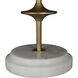 Avery 70.75 inch Aged Brass and Beige Linen with Light Beige Marble Floor Lamp Portable Light