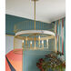 Park Slope 6 Light 30 inch Nouveau Gold Pendant Ceiling Light