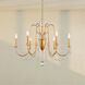 Esmery 6 Light Heirloom Gold Chandelier Ceiling Light in Optic