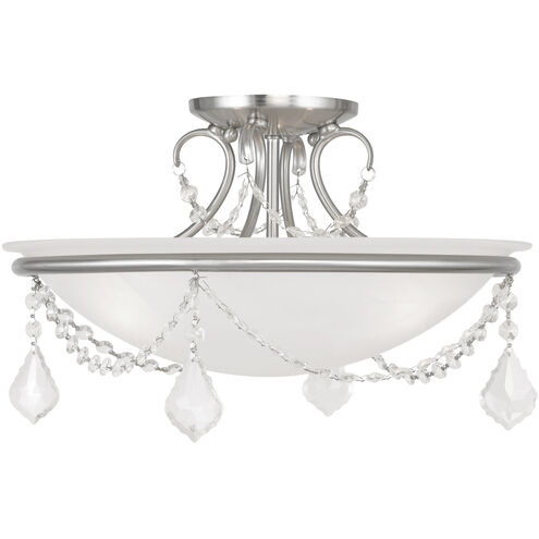 Chesterfield/Pennington 3 Light 16 inch Brushed Nickel Semi-Flush Mount Ceiling Light