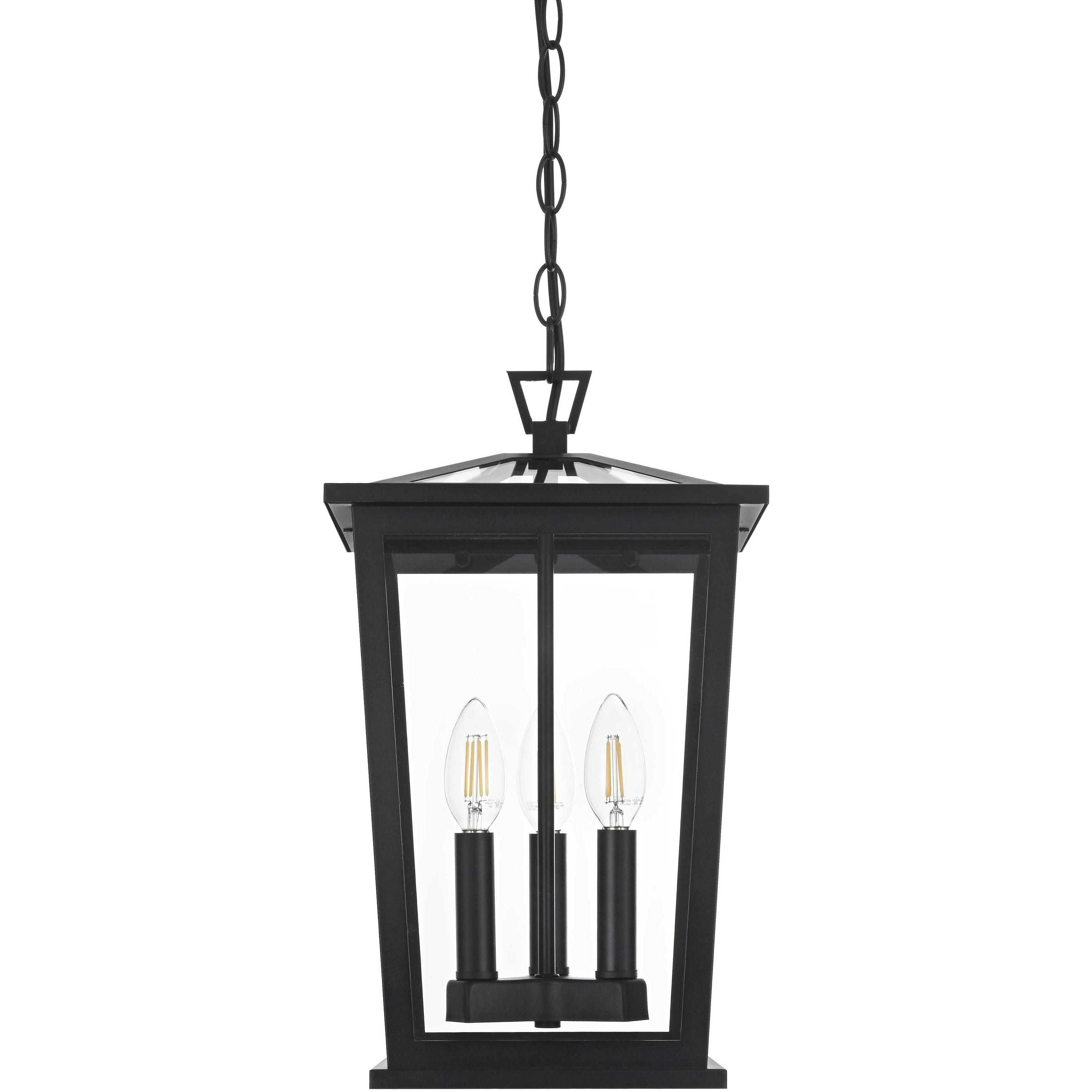 Cayman 3 Light 9.5 inch Black Outdoor Pendant