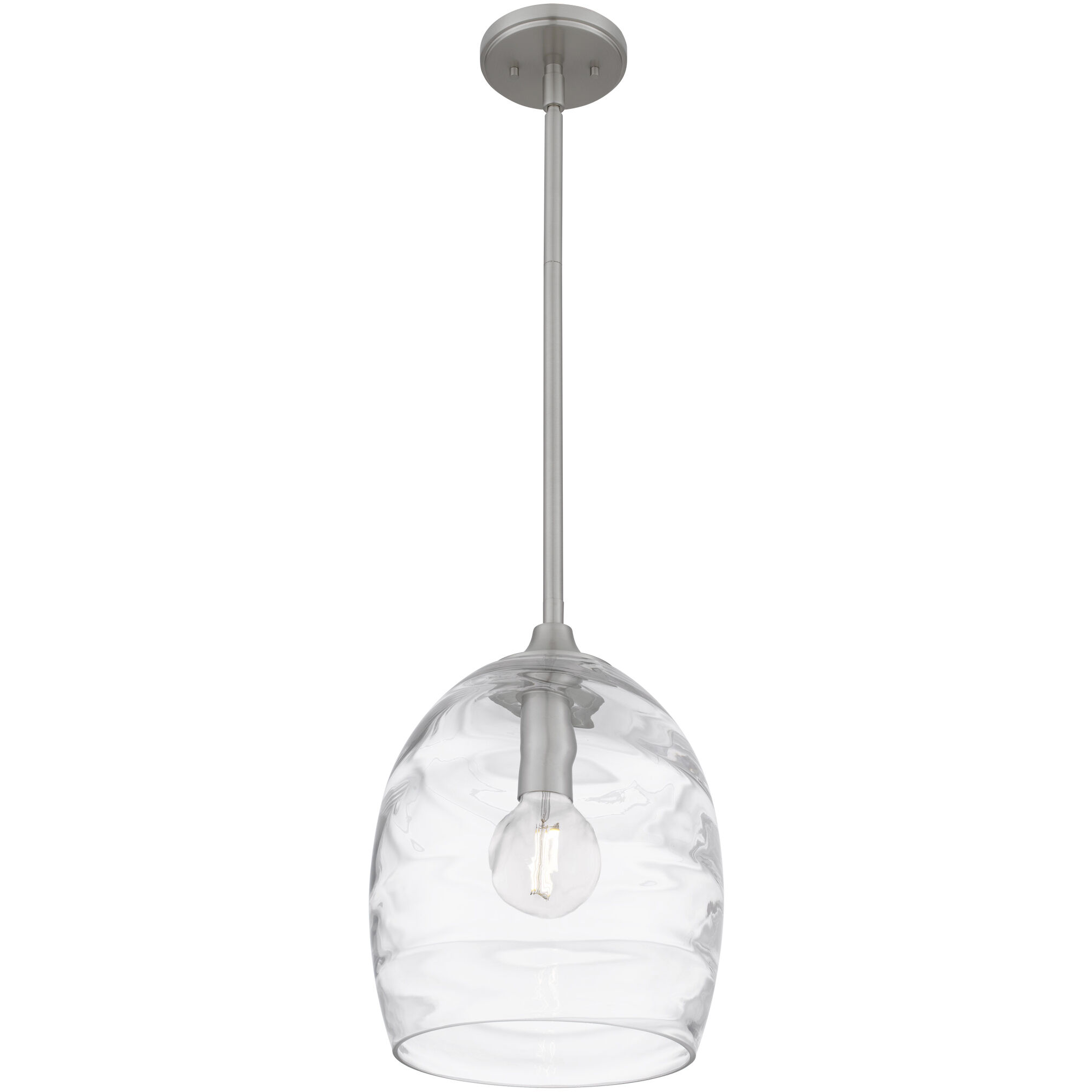 Lucy 1 Light 10 inch Brushed Nickel Mini Pendant Ceiling Light