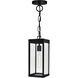 Windsor 1 Light 7 inch Black Outdoor Hanging Light