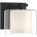 Seville 1 Light 6 inch Dark Matte Black Bath Sconce Wall Light