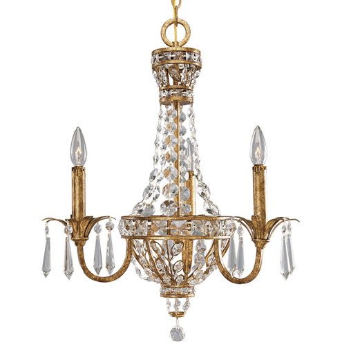 Palais 3 Light 22 inch Imperial Gold Chandelier Ceiling Light
