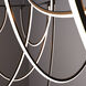 Suspenders LED 82 inch Satin Black and Frosted Chandelier Ceiling Light