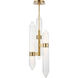 Avroko Langston LED 10.5 inch Plated Brass Pendant Ceiling Light in 120V, Integrated LED