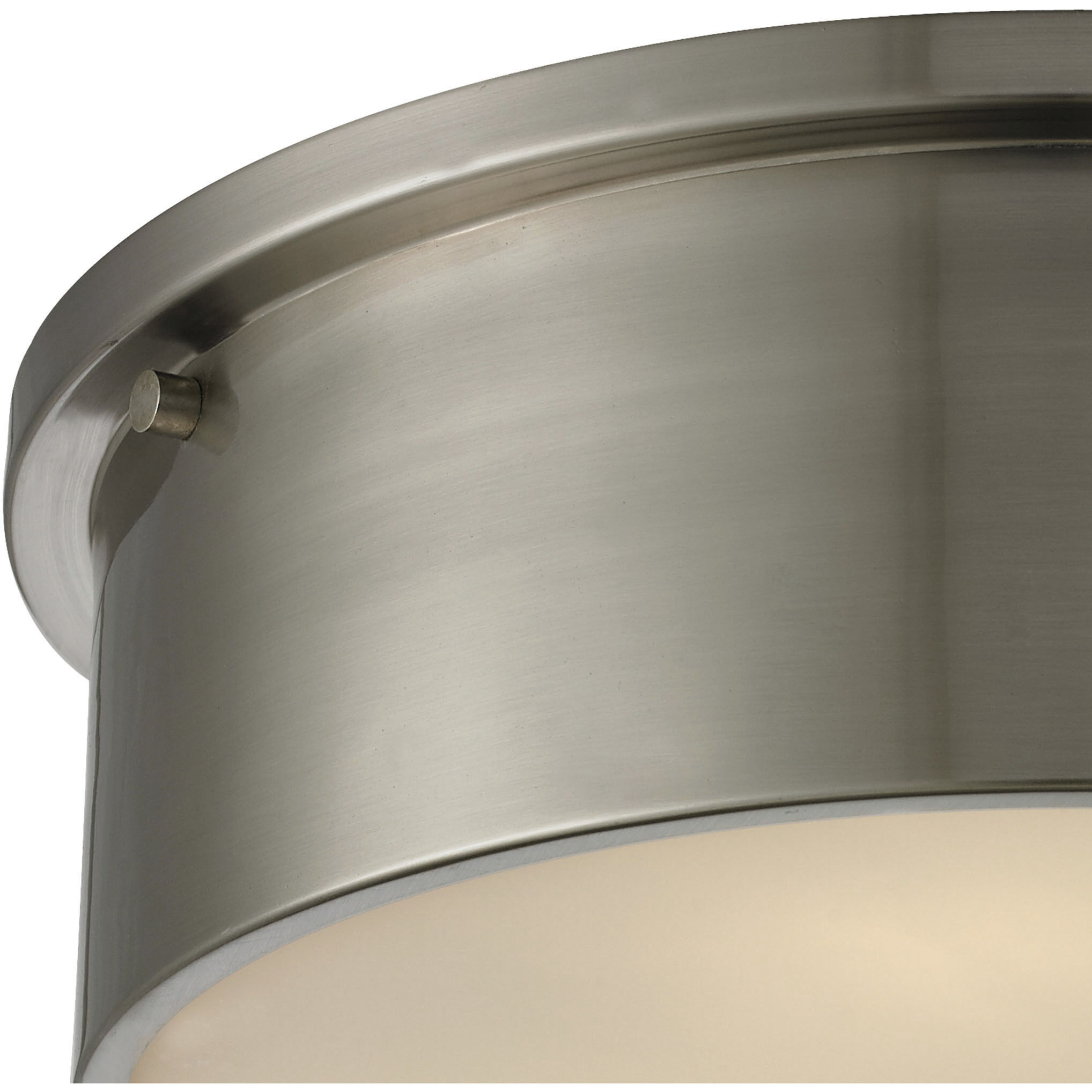 Simpson 3 Light 14 inch Brushed Nickel Flush Mount Ceiling Light