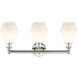 Cindyrella 3 Light 24 inch Polished Nickel Bath Vanity Light Wall Light in Cased Matte White