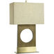 Chickerell 30 inch 100 watt Brushed Brown and Antique Brass Table Lamp Portable Light