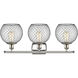 Ballston Farmhouse Chicken Wire LED 26 inch Polished Nickel Bath Vanity Light Wall Light, Ballston