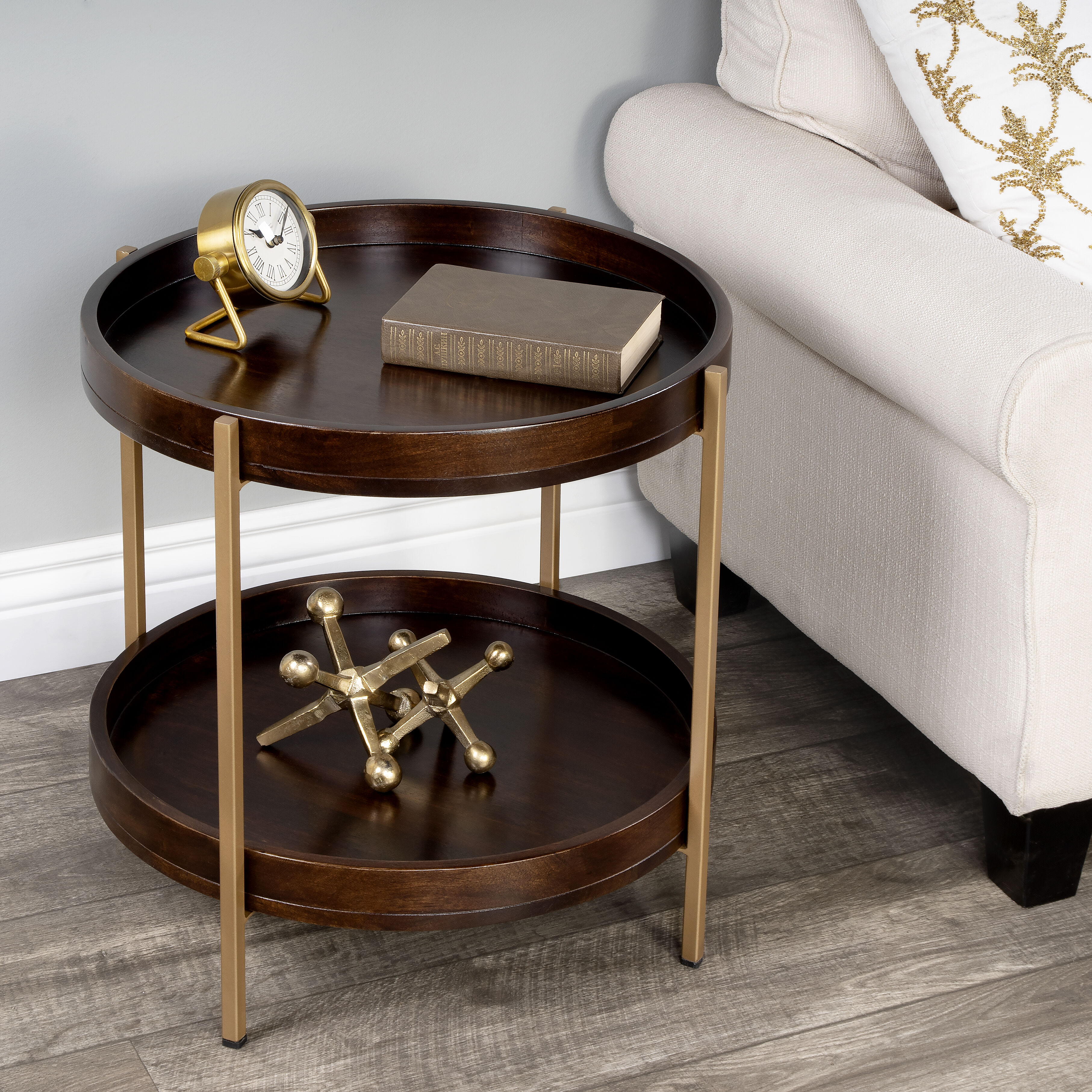 Damirra Wood & Metal End or Side Table