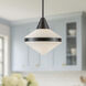 Willard Pendant Ceiling Light in Urban Bronze, Matte Opal Glass
