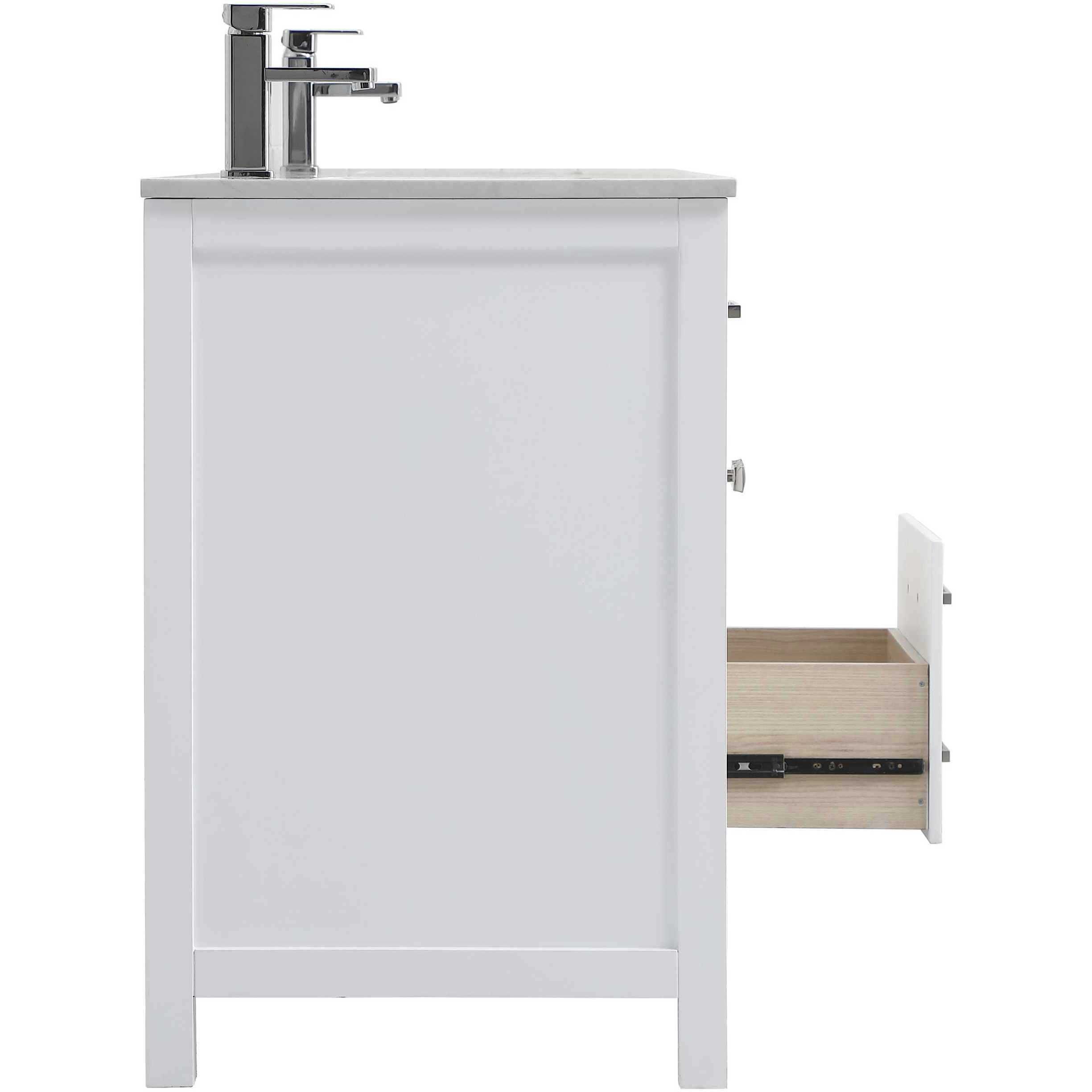 Lewis 72 X 22 X 34 inch White Vanity Sink Set