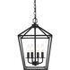Gage 4 Light 12 inch Black Pendant Ceiling Light
