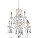 Opulence 9 Light 25 inch Antique White with Clear Chandelier Ceiling Light