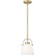 Z-Studio 1 Light 8 inch Heritage Brass Pendant Ceiling Light