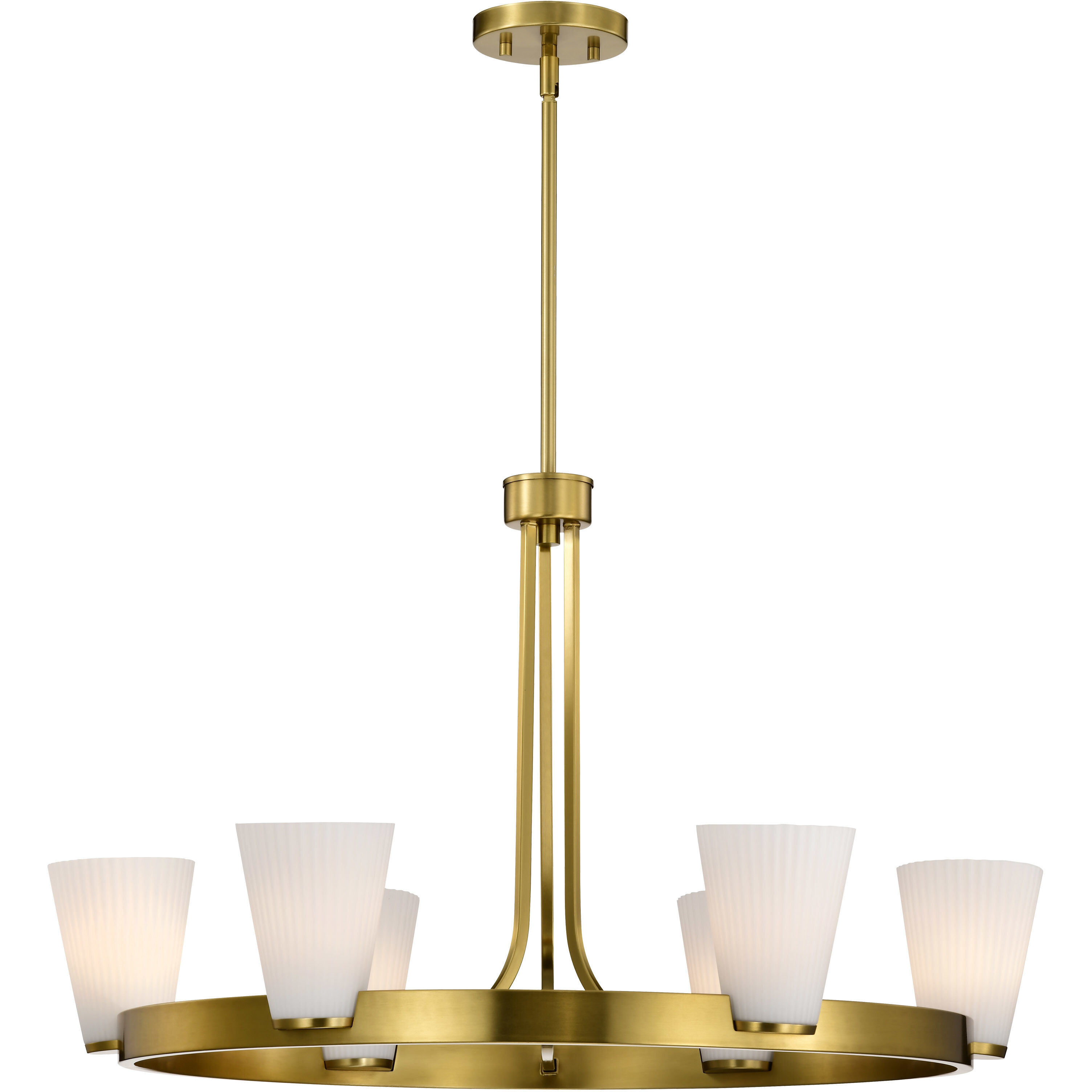 Royale 30 inch Burnished Brass Chandelier Ceiling Light
